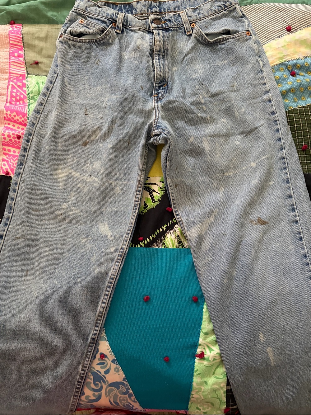 Levi’s Light Blue Washed Denim Jeans - Orange Tab